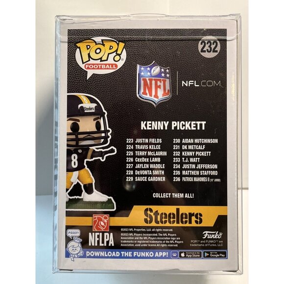Kenny Pickett Stealers Eagles # 232 NFL FUNKO POP BRAND NEW Mib Free Protector! - Picture 3 of 5